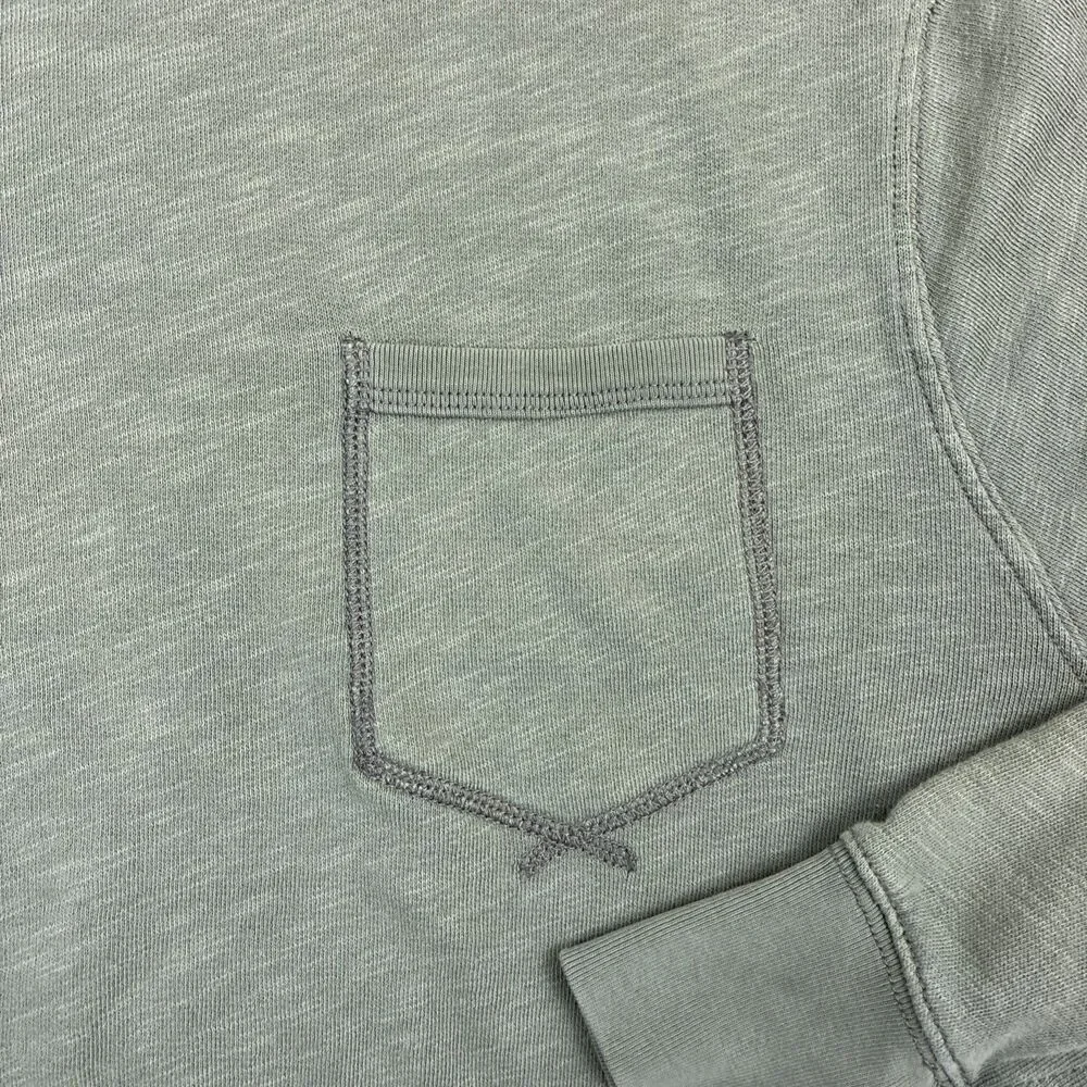 J Crew Sweater Mens XXL Green Lightweight Sunfaded French Terry Sweatshirt
